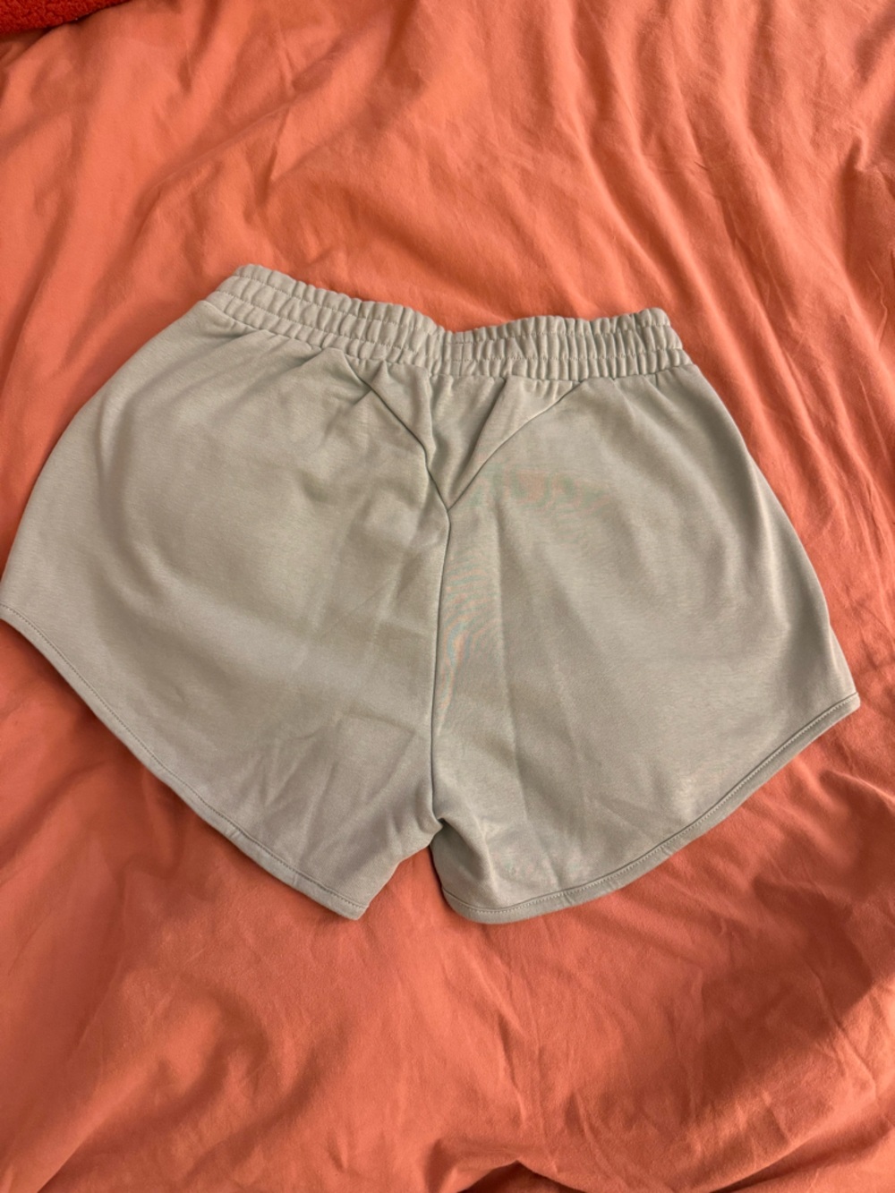 Gymshark Sage Green Dolphin Hem Sweat Shorts - Picture 2 of 3